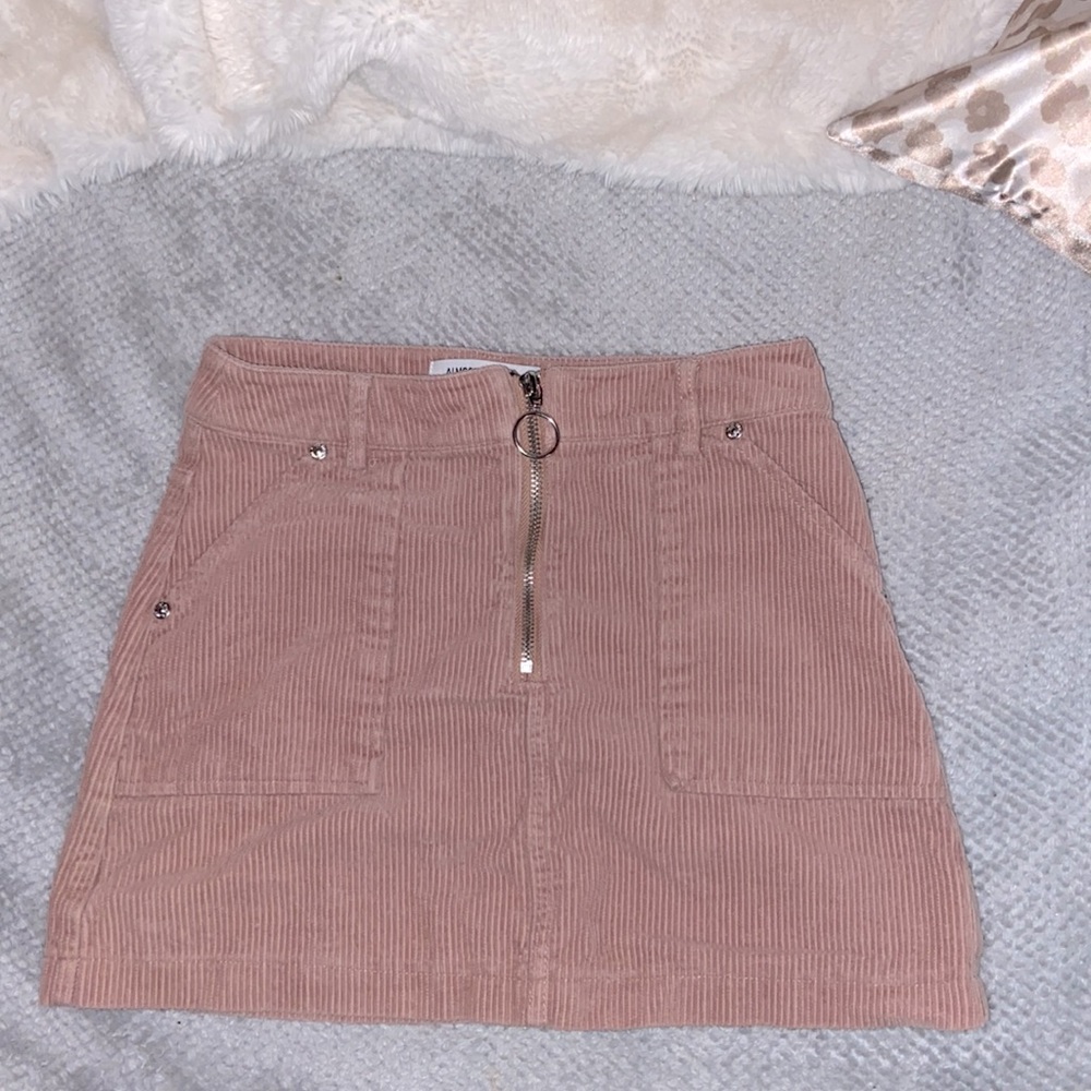 High rise faded pink skirt